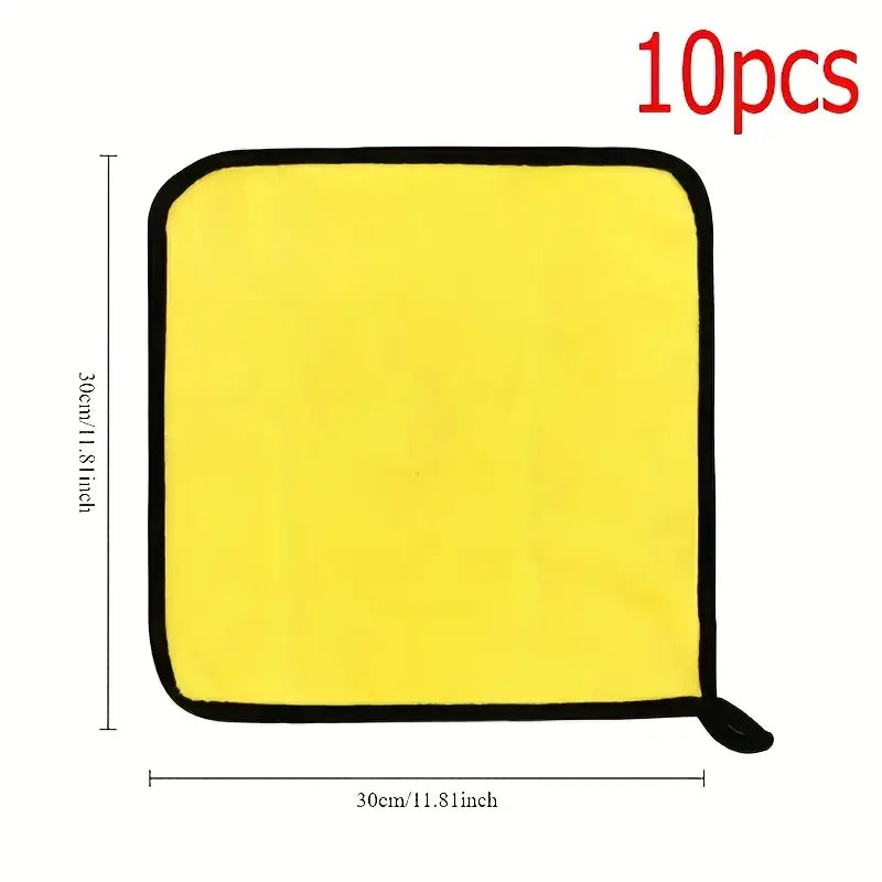 10-Pack Microfiber Cleaning Cloths for Car