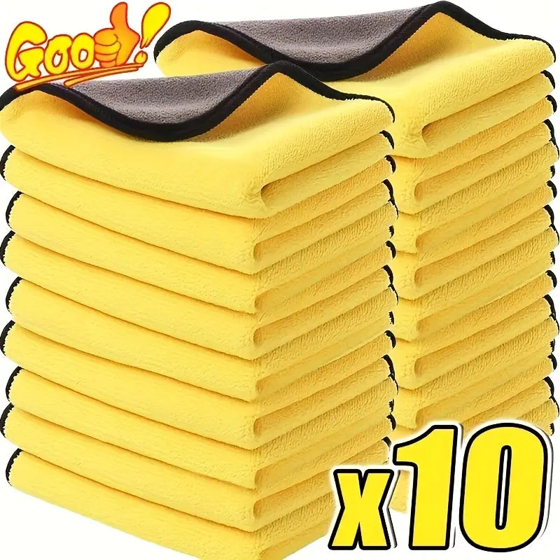 10-Pack Microfiber Cleaning Cloths for Car