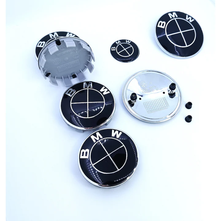 BMW Black Emblem Set 7pcs