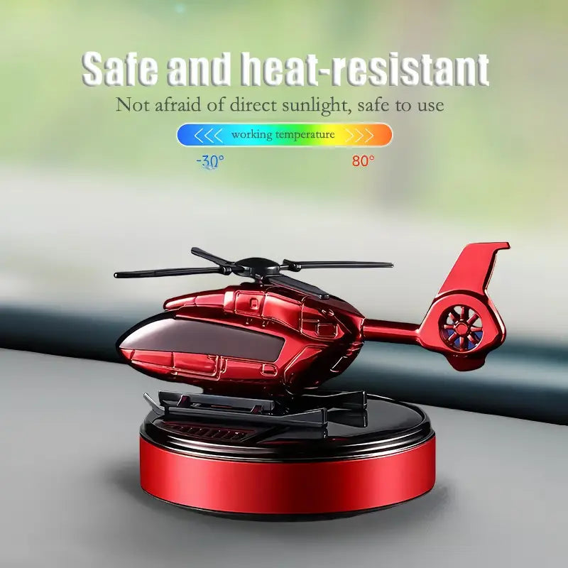 Solar-Powered Helicopter Car Air Freshener – Fun & Unique