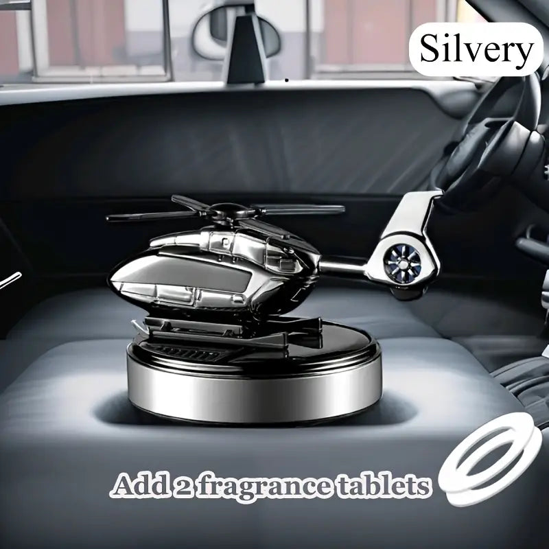 Solar-Powered Helicopter Car Air Freshener – Fun & Unique