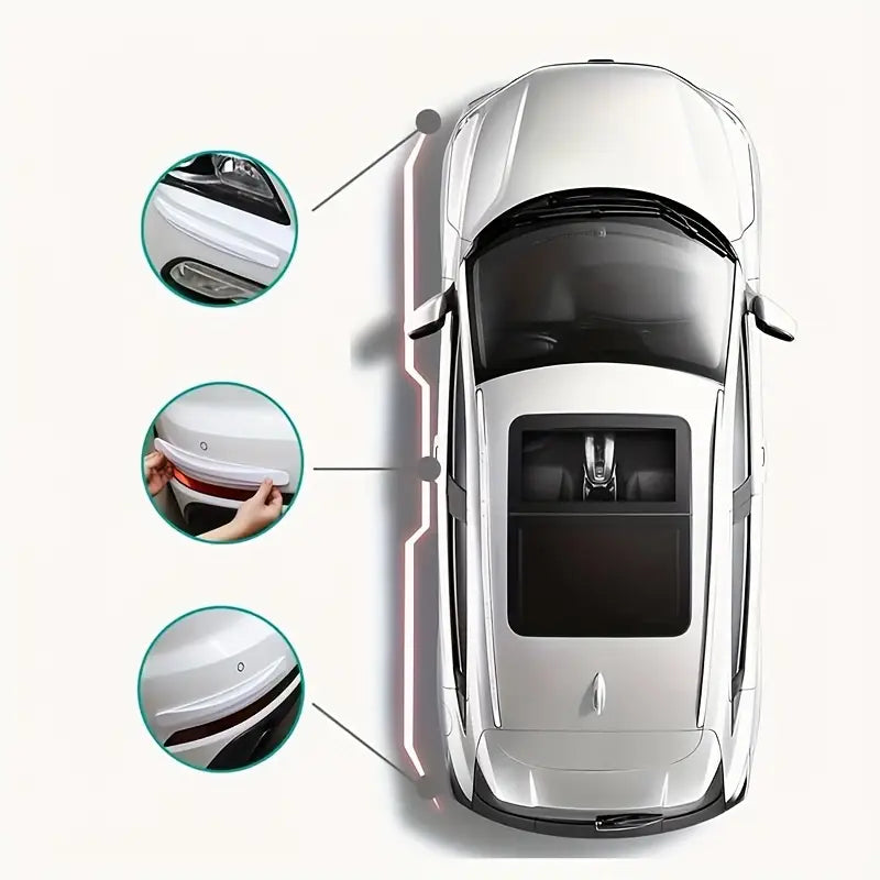 4pcs/Set Rubber Bumper Protectors for Front & Rear Car Bumper