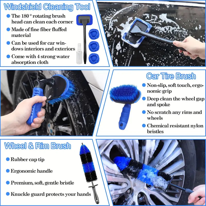 Car Detailing Brush Set