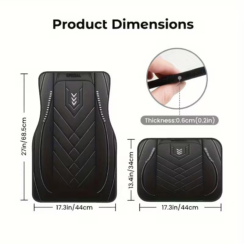 Set of 4 Anti-Slip Car Floor Mats
