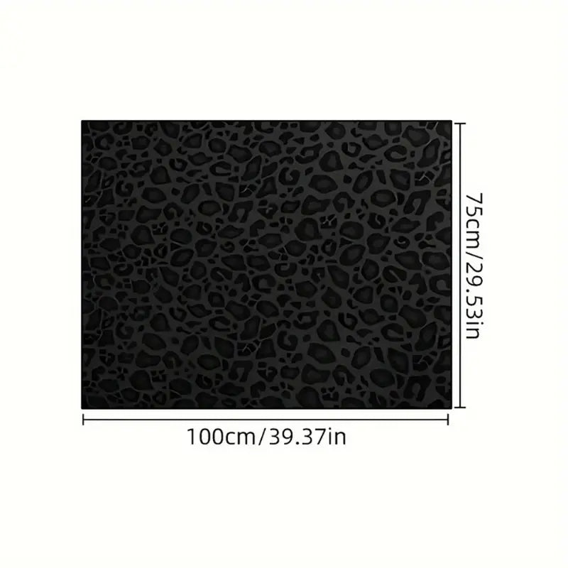 Black Leopard Car Trunk Mat