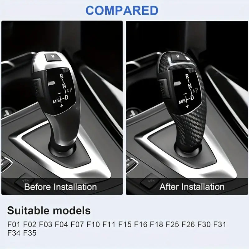 Carbon Fiber Shift Knob Cover Protector for BMW
