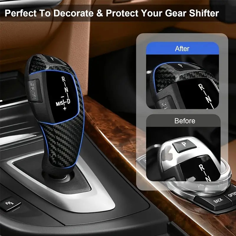 Carbon Fiber Shift Knob Cover Protector for BMW