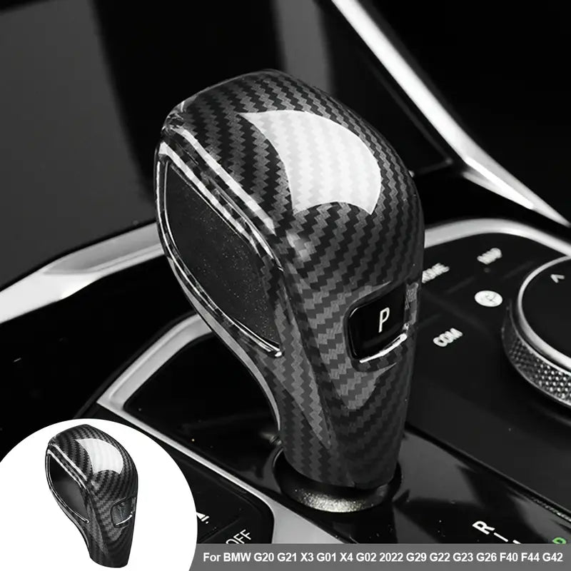Carbon Fiber Gear Shift Knob Cover Protector for BMW