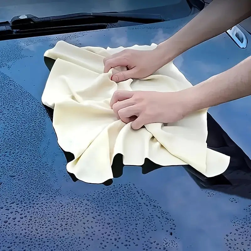 Premium Deer Leather Car Drying Towel – Soft & Highly Absorbent