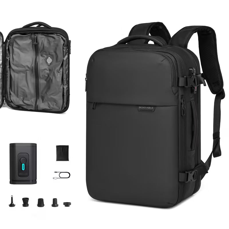 HUABUPS 45L Expandable Backpack with Vacuum Seal