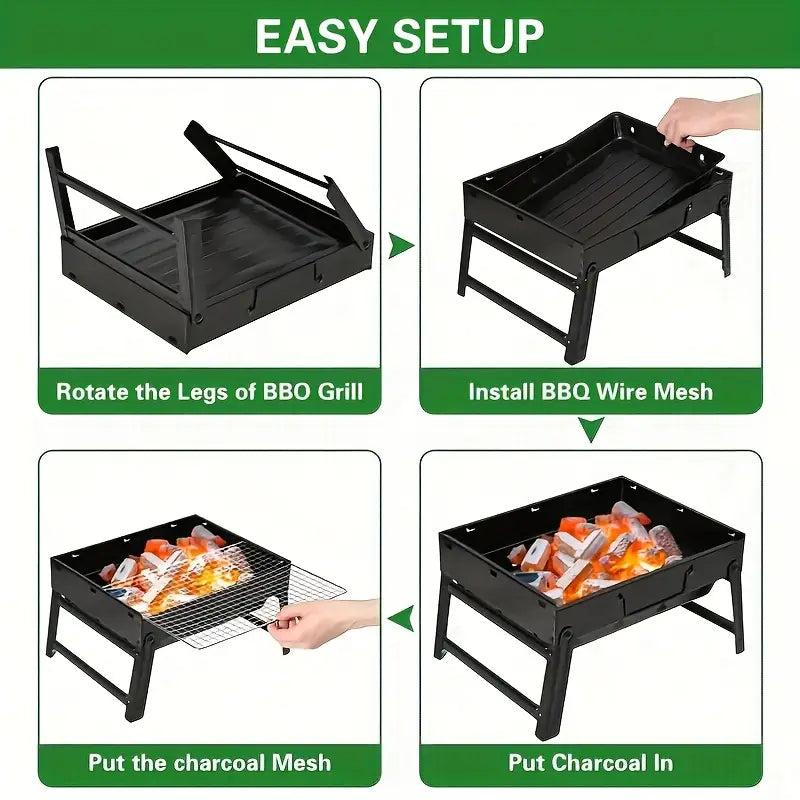 Portable Foldable BBQ Grill – Outdoor Cooking