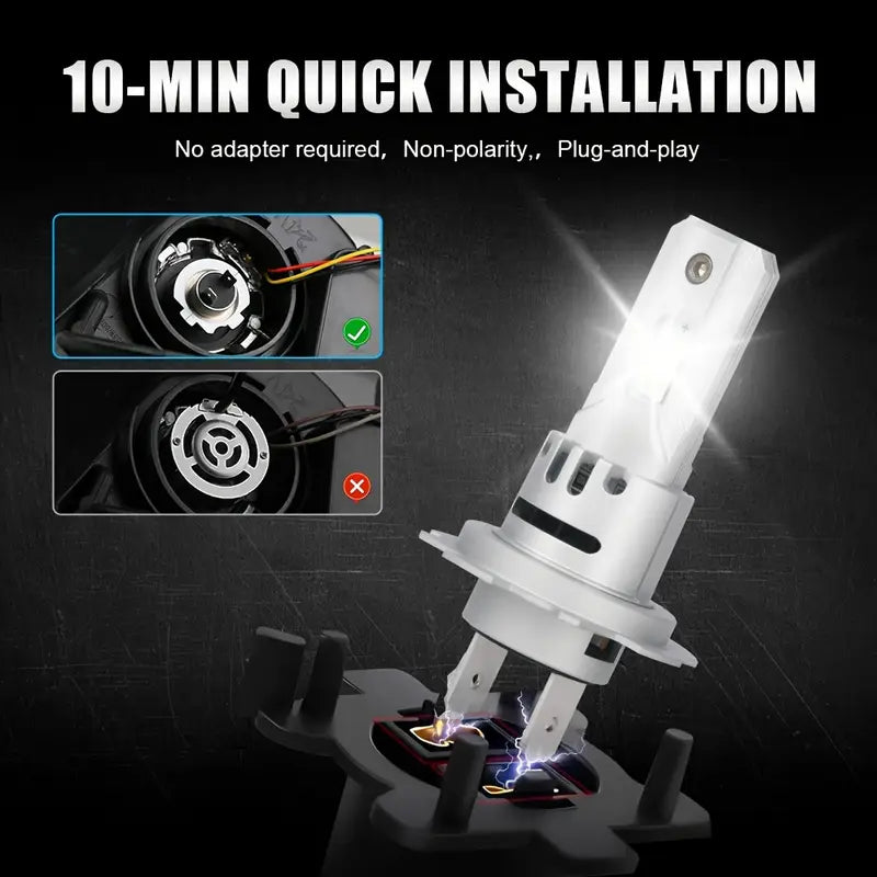 2 Pack H7 Mini LED Bulbs
