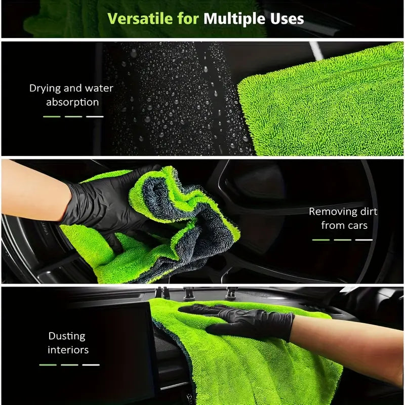 3-Pack Microfiber Car Towels