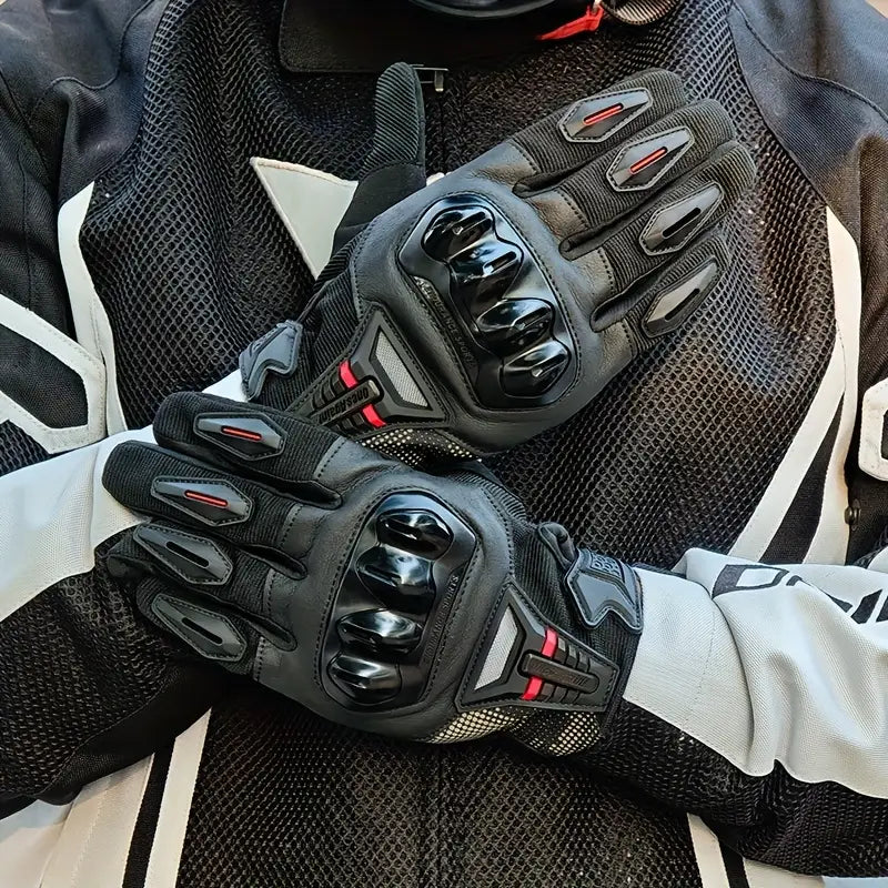 Motorcycle Handlebar Gloves with Touchscreen Protection