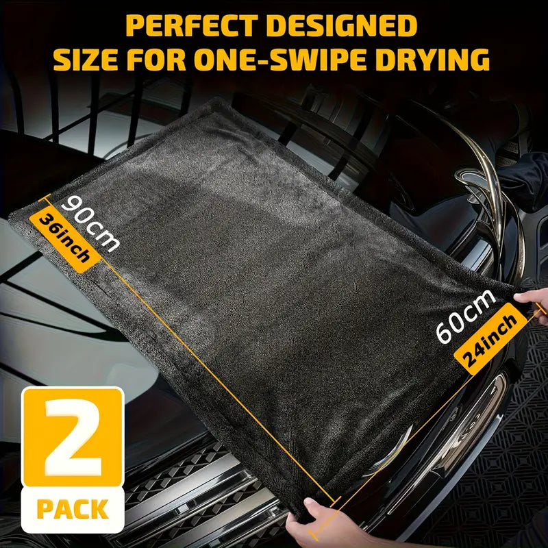 2-Pack Microfiber Car Towels