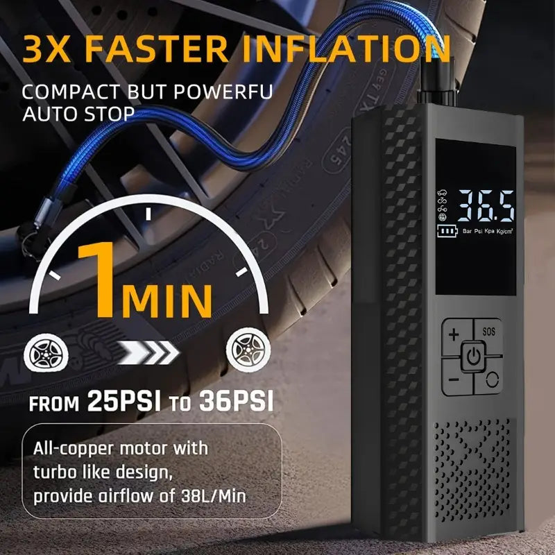 Portable Air Compressor for Car, Bicycle, Motorcycle