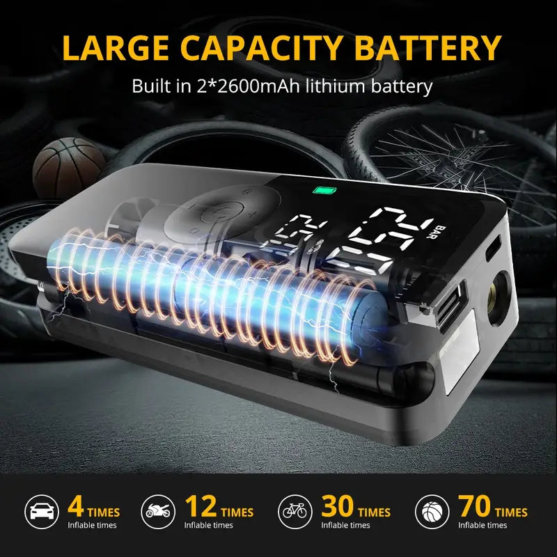 Portable Electric Air Pump with SOS Light