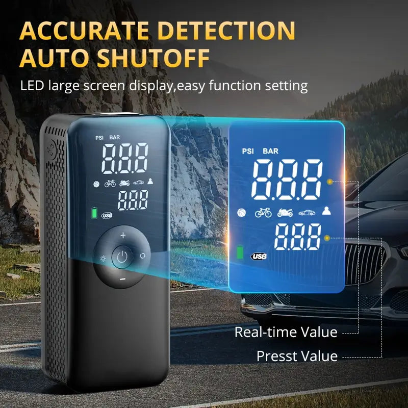 Portable Electric Air Pump with SOS Light