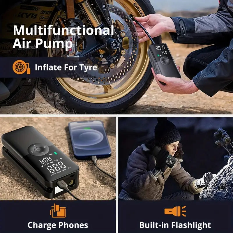 Portable Electric Air Pump with SOS Light