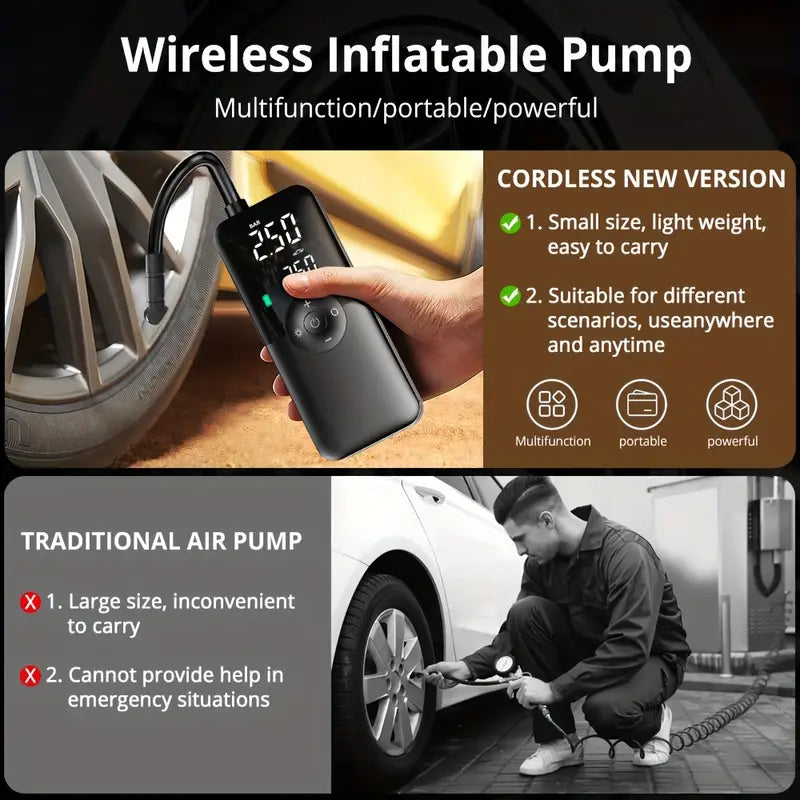 Portable Electric Air Pump with SOS Light