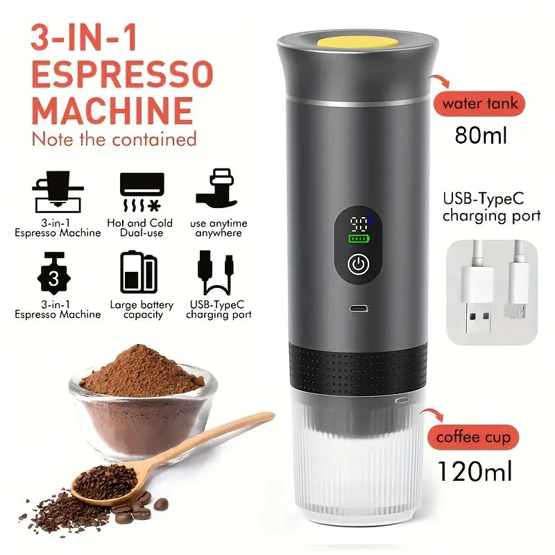 Portable Espresso Machine – Travel Coffee Maker
