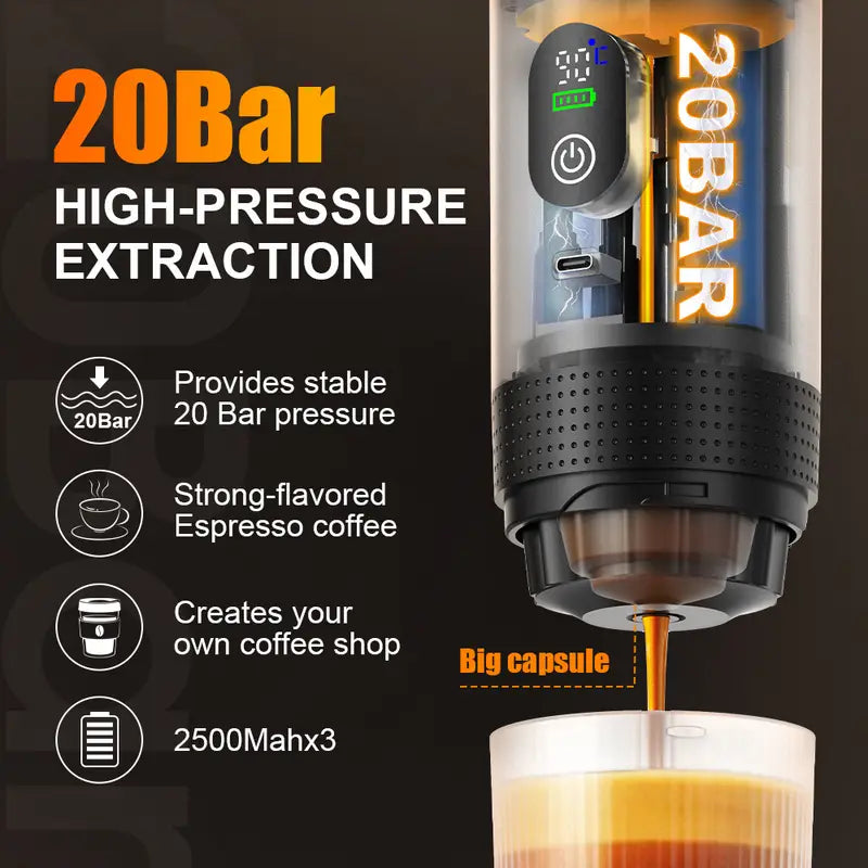 Portable Espresso Machine – Travel Coffee Maker
