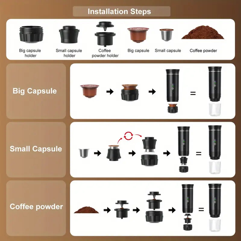 Portable Espresso Machine – Travel Coffee Maker