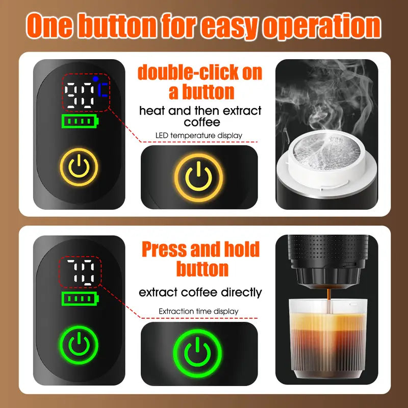 Portable Espresso Machine – Travel Coffee Maker