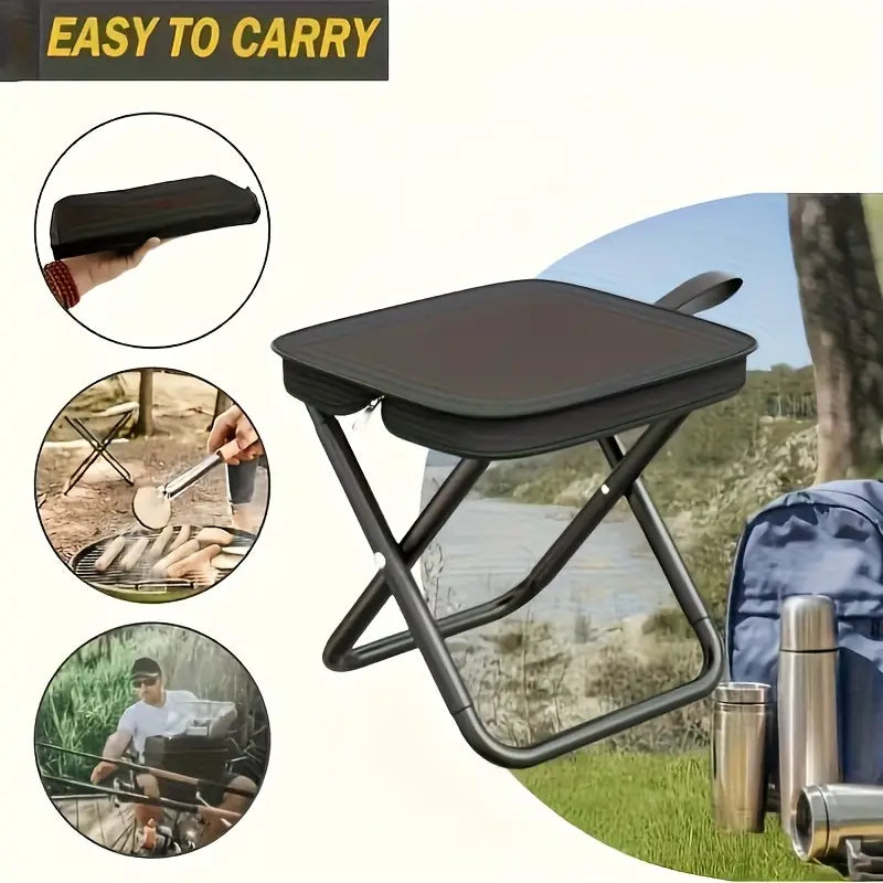 Portable Durable Folding Stool for Outdoor Camping, Hiking & Travel