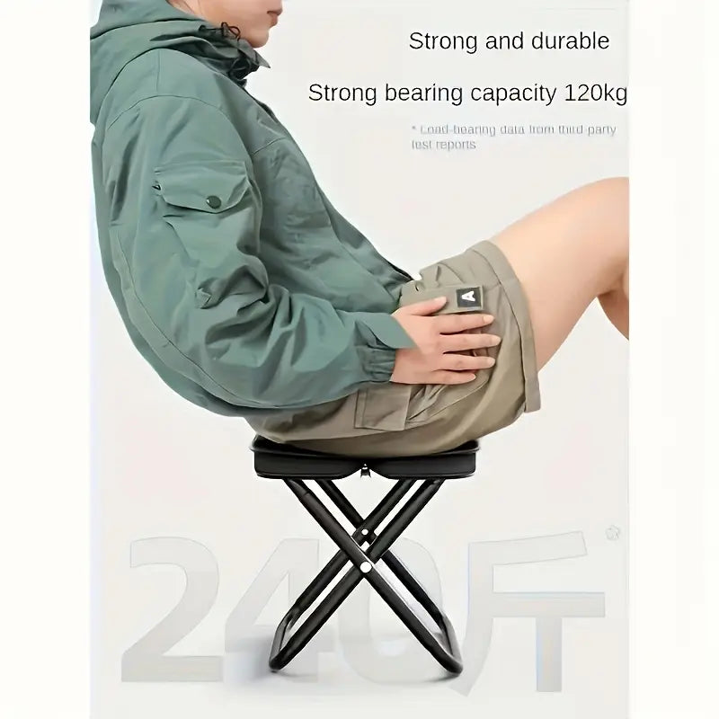 Portable Durable Folding Stool for Outdoor Camping, Hiking & Travel