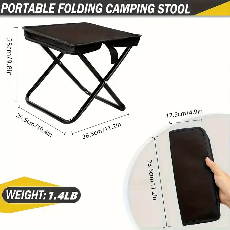 Portable Durable Folding Stool for Outdoor Camping, Hiking & Travel