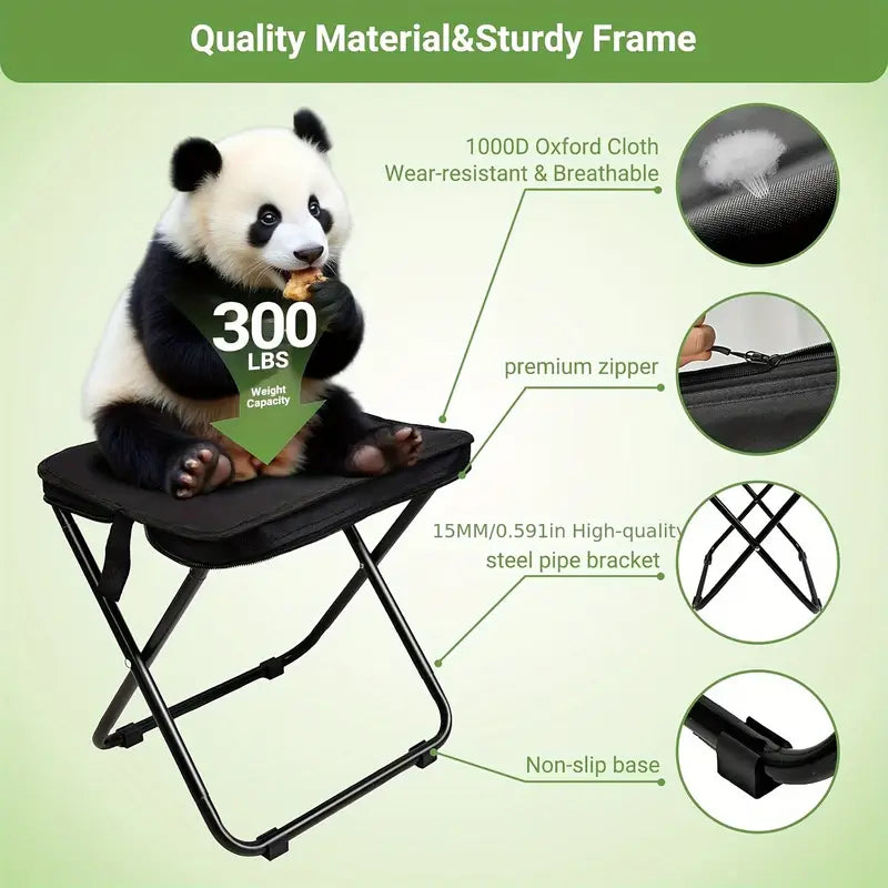 Portable Durable Folding Stool for Outdoor Camping, Hiking & Travel