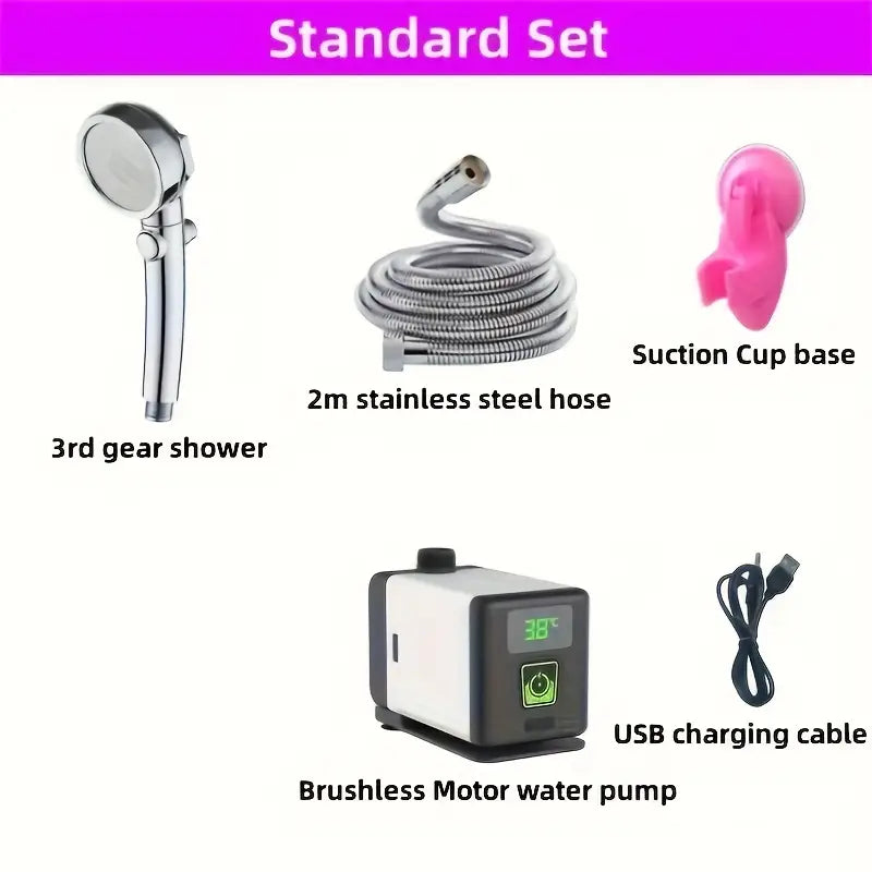 Portable Shower with Large Battery