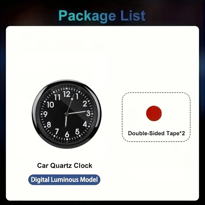Premium Mini Quartz Car Clock