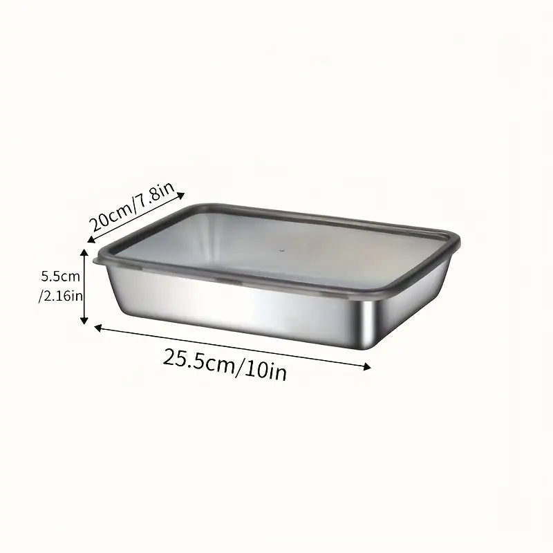 3-Pack Stainless Steel Food Storage Containers with Lids – Reusable & Durable