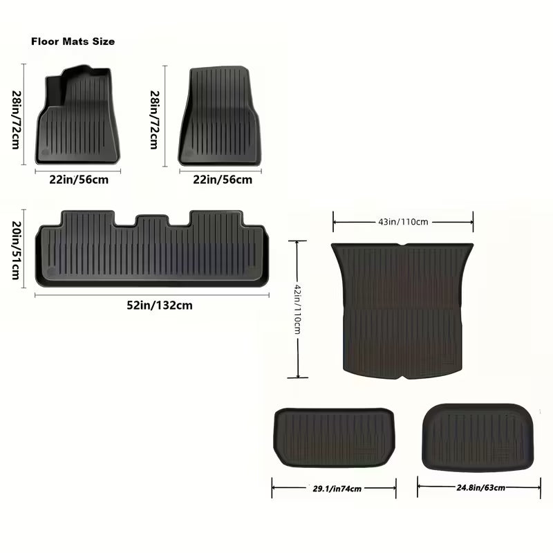 Tesla Model Y (2021-2024) Car Floor Mats