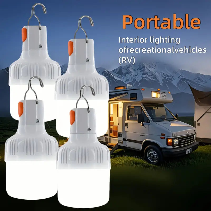 4-Pack USB Outdoor LED Light Bulbs