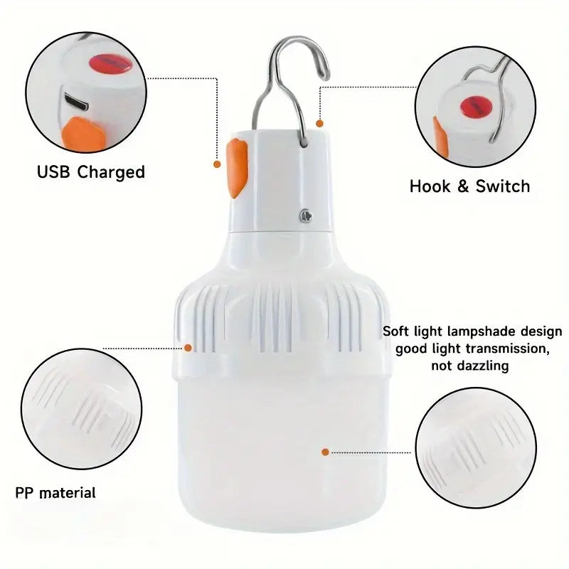 4-Pack USB Outdoor LED Light Bulbs