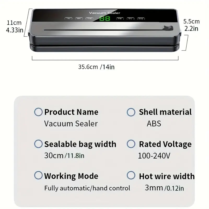 Vacuum Sealer Machine EU Plug 5400 with 10 Bags