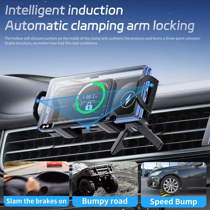 Wireless Car Charger Mount for Smartphone & Tablet
