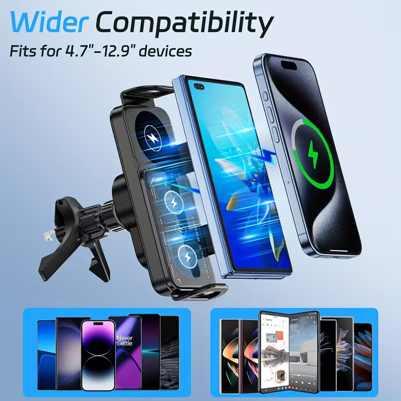 Wireless Car Charger Mount for Smartphone & Tablet