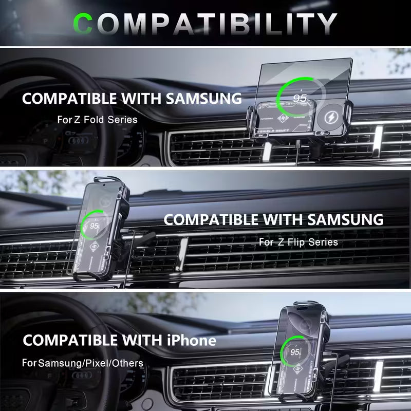 Wireless Car Charger Mount for Smartphone & Tablet