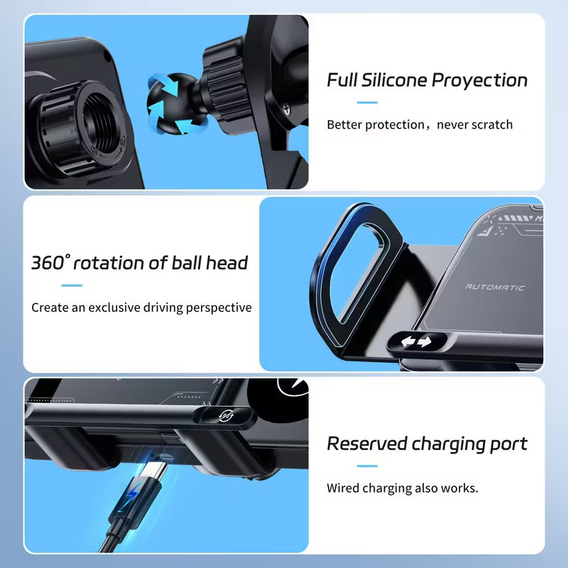 Wireless Car Charger Mount for Smartphone & Tablet