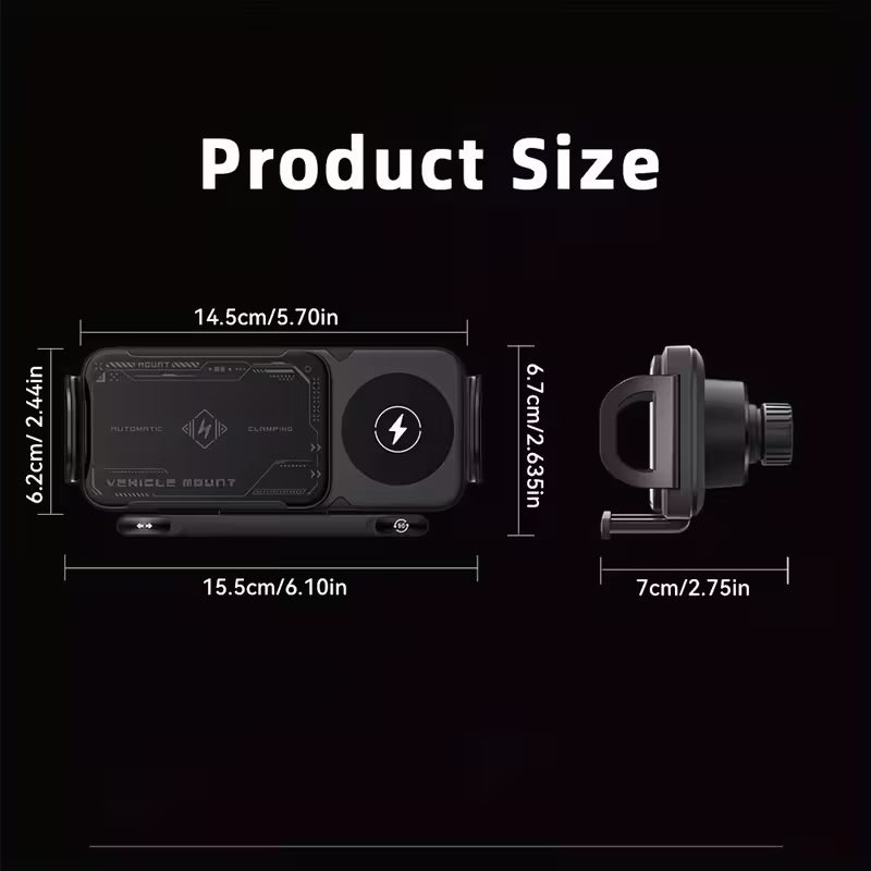 Wireless Car Charger Mount for Smartphone & Tablet