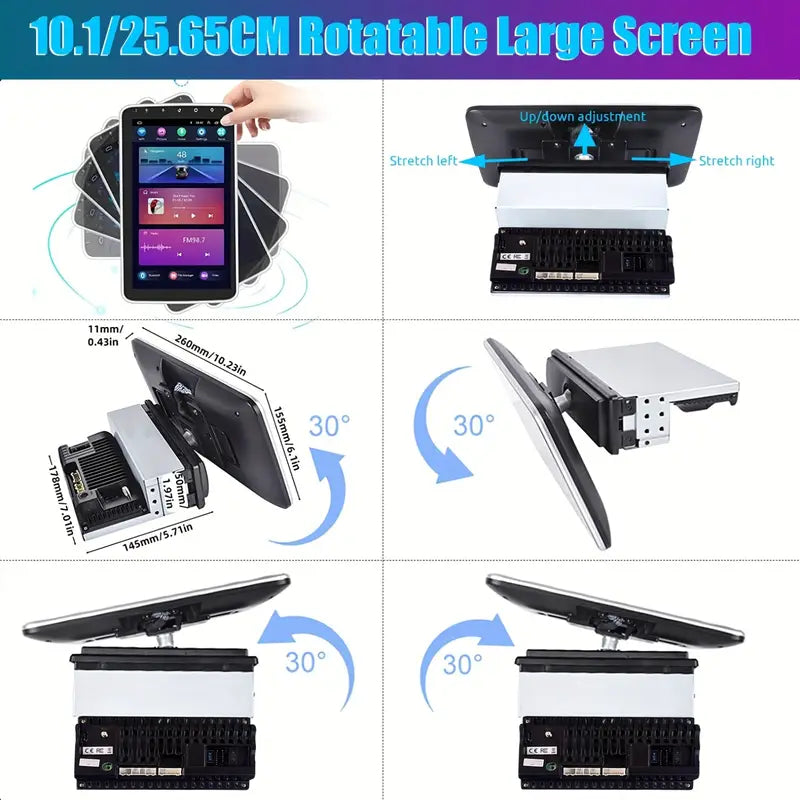 ESSGOO 10.1 Inch Car Stereo with Touchscreen