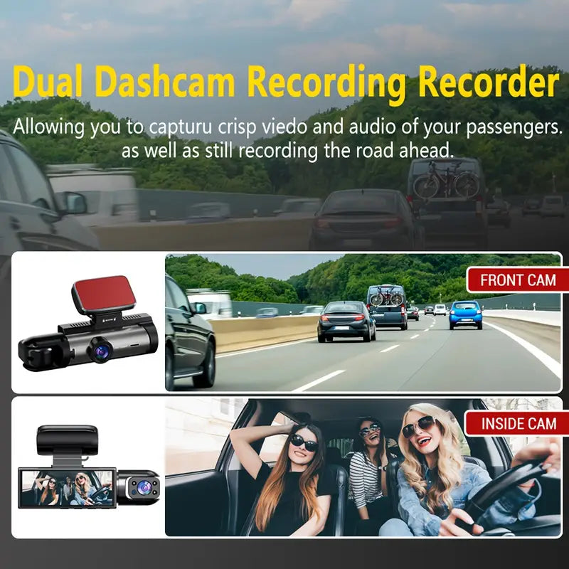 A9 Dash Cam with 3.16'' IPS Screen