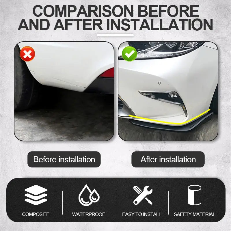 Front & Rear Bumper Lip Spoiler Pair