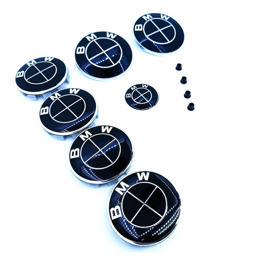 BMW Black Emblem Set 7pcs