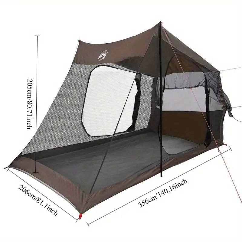 2-Person Brown Camping Tent