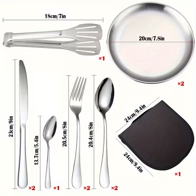 Stainless Steel Camping Cutlery Set